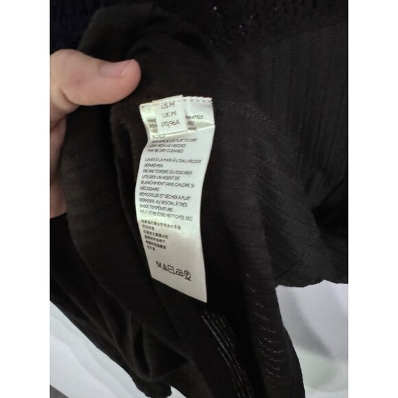 Free People Colette pointelle‎ detail sweater embroidered cuff black size M - Picture 6 of 7